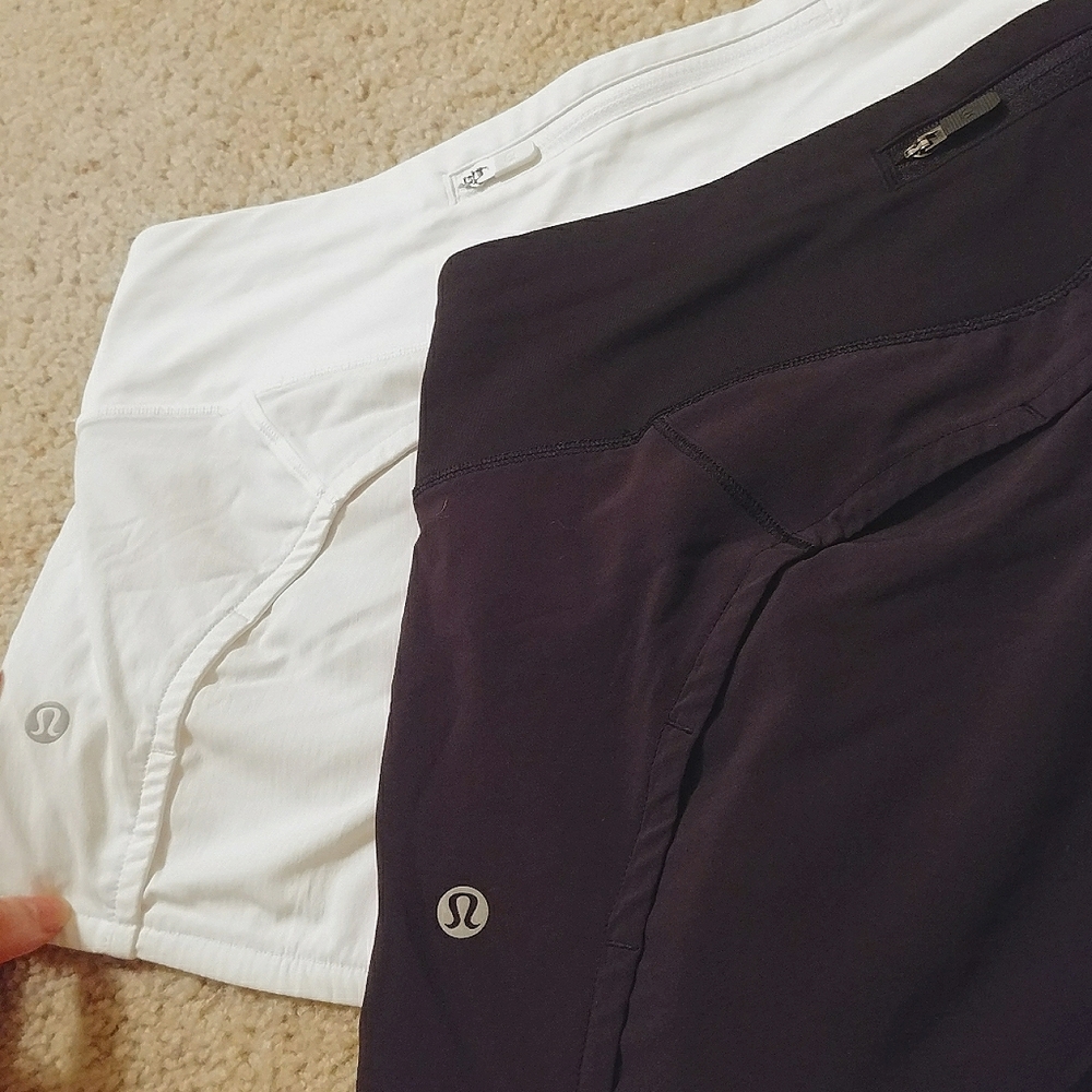 Lululemon Speed Up short blk/wht bundle